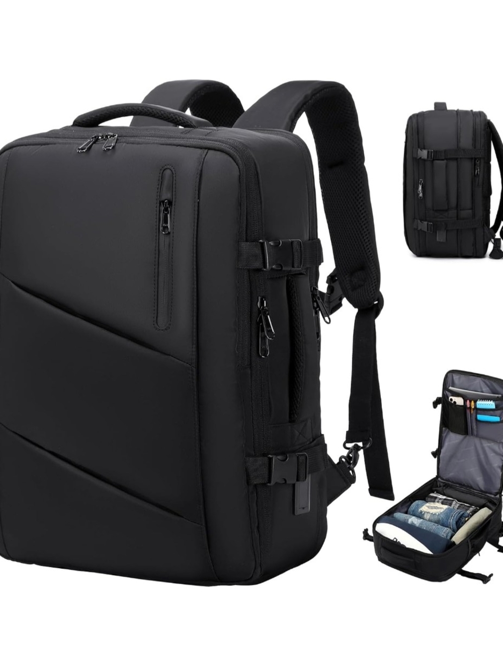 Black Men's Travel Backpack